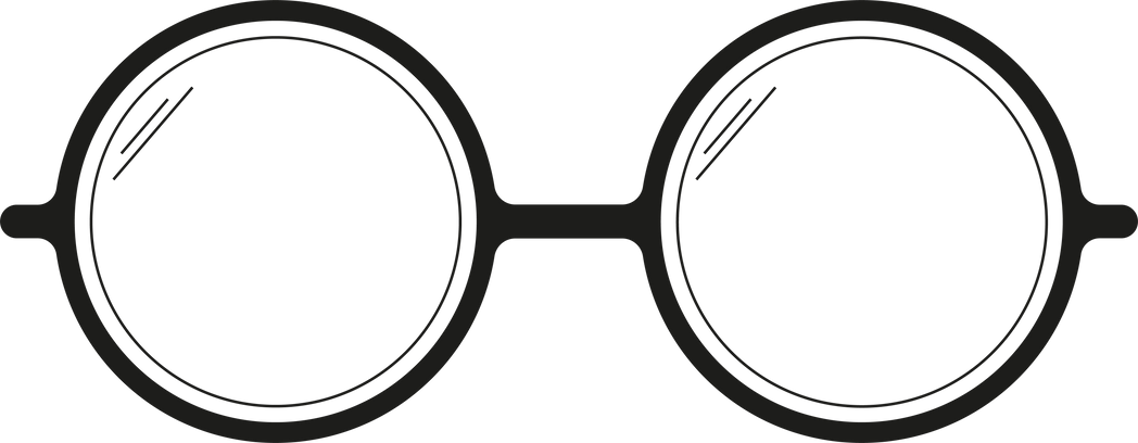 Round Eyeglasses Illustration